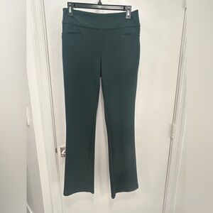 New York & Company Dark Green and Brown Straight Leg Pants.